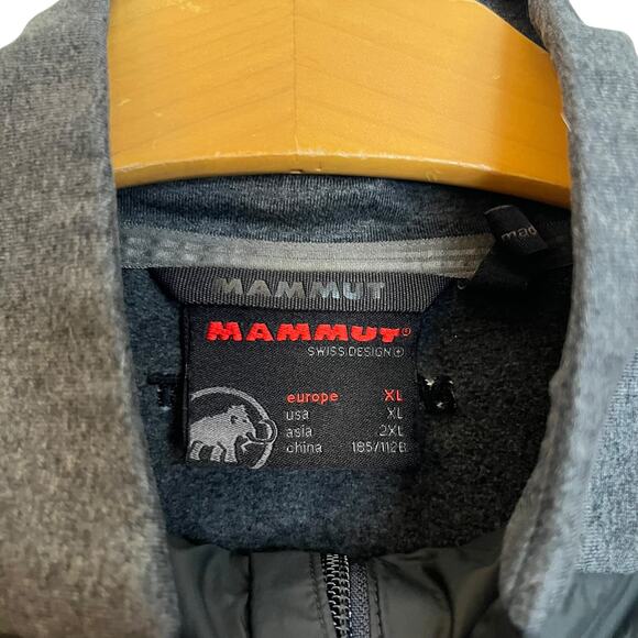 Mammut Teewinot Hybrid Insulated Fleece Jacket Full Zip Gray Nylon Outdoor XL - Picture 3 of 12